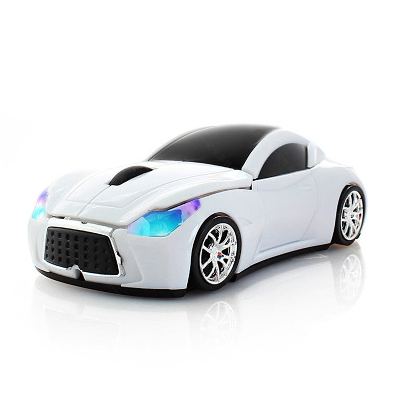 Car-Shaped Wireless Mouse - 1000 DPI, 2.4GHz, 10m Range | White, Red, Green, Blue, Black & Grey