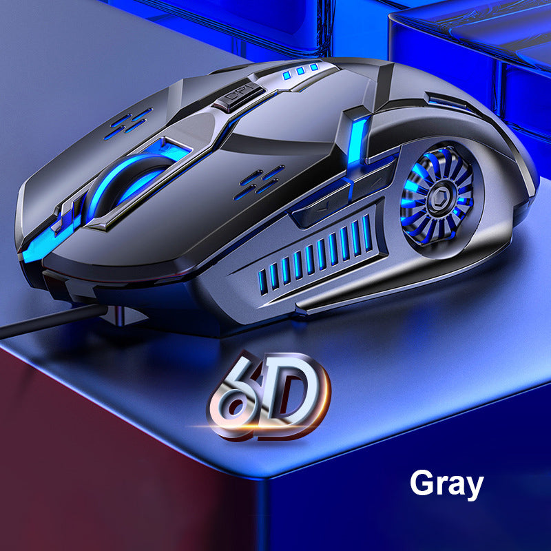 G5 Silent RGB Wired Gaming Mouse - 3200 DPI, 6 Buttons, 4-Way Scroll