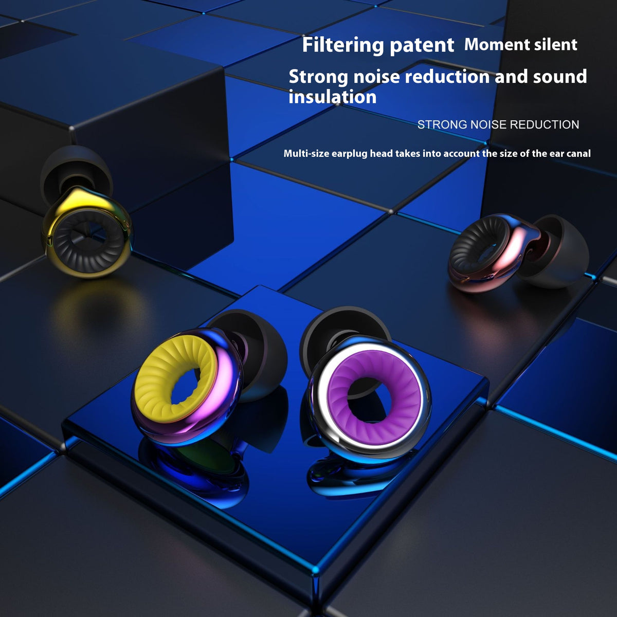 Reusable Noise-Reduction Earplugs for Sleep and Travel