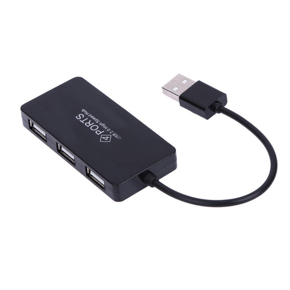 4-Port USB 2.0 Hub with On/Off Switch - Compact Desktop Expansion