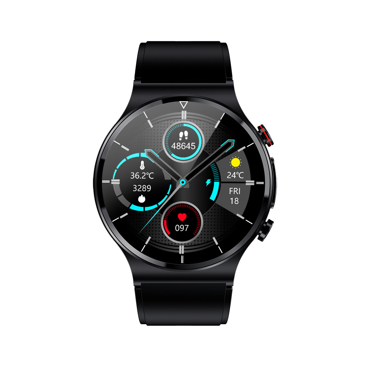 Smart Watch – 1.32" Wireless Charging, Metal Case & Premium Strap Options – Black steel