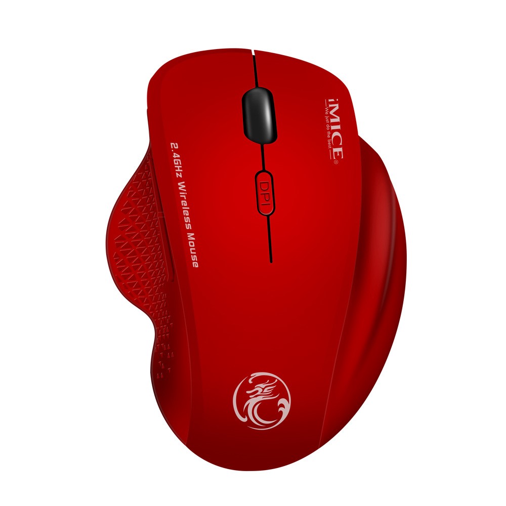 G6 2.4GHz Wireless Gaming Mouse - Touch Wheel, 6 Buttons, 10m Range | Black Iron Grey, Obsidian Black & Ruby Red