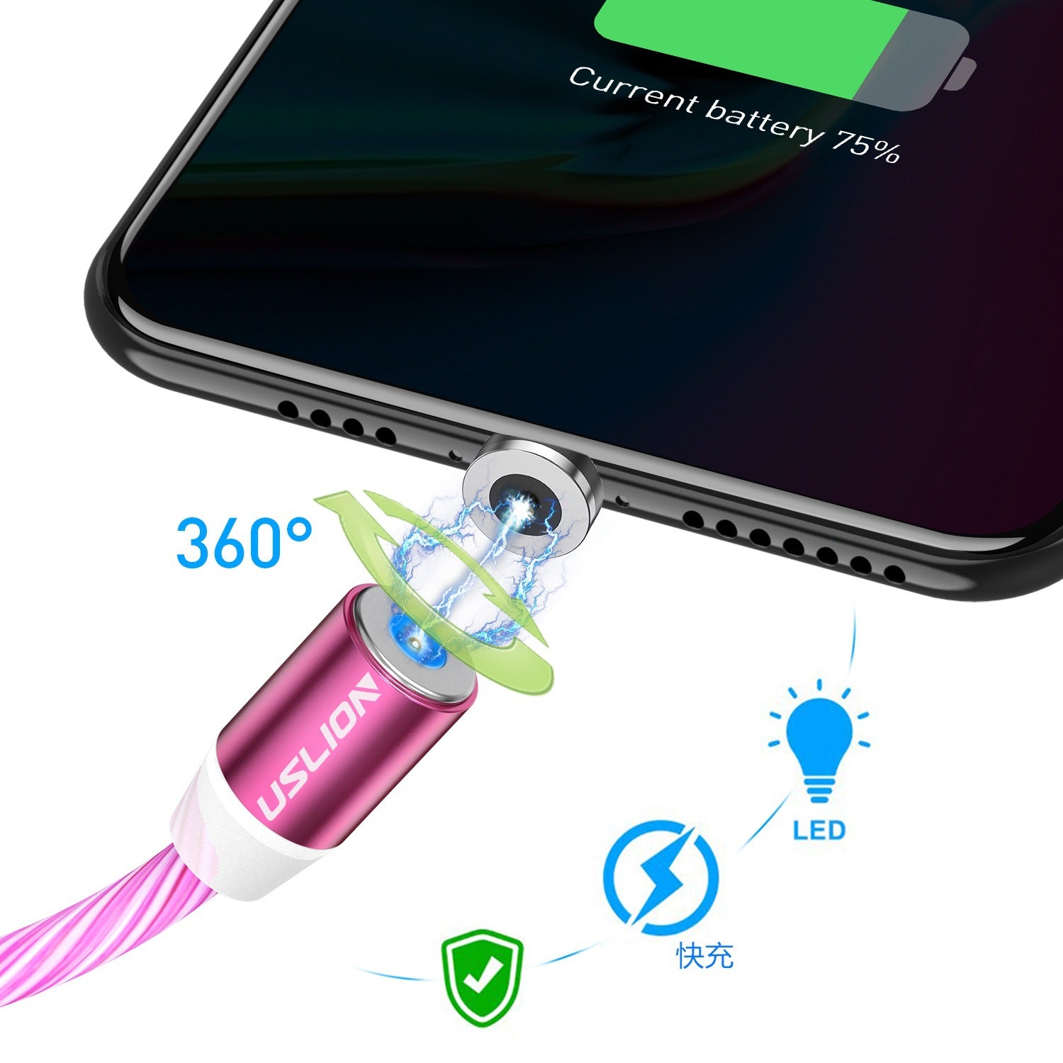 compatible-with-apple-led-magnetic-usb-phone-cable-micro-type-c-charger-fast-charging-magnet-charge-cord