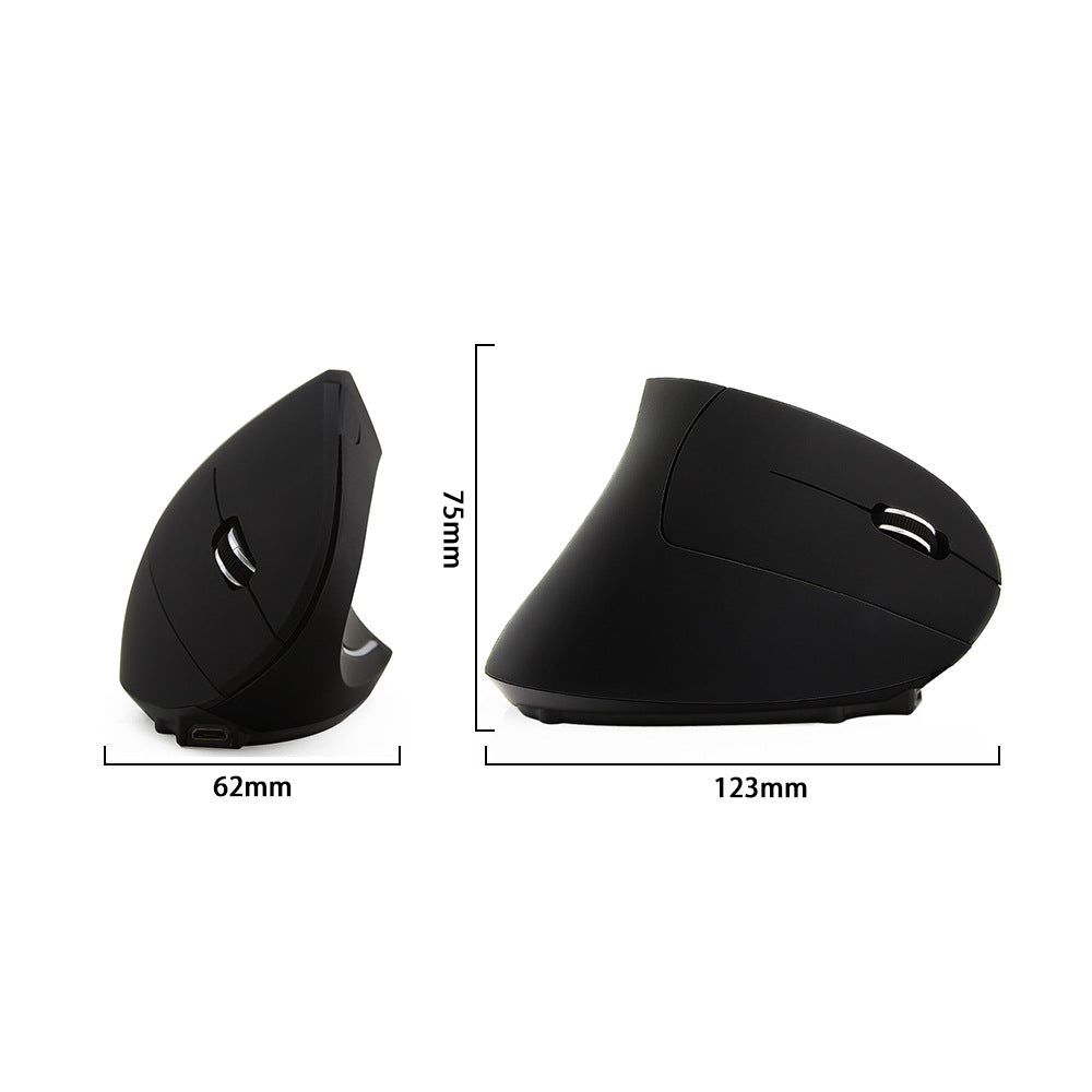 Vertical Ergonomic Mouse - Wired, Wireless Rechargeable & Battery Options