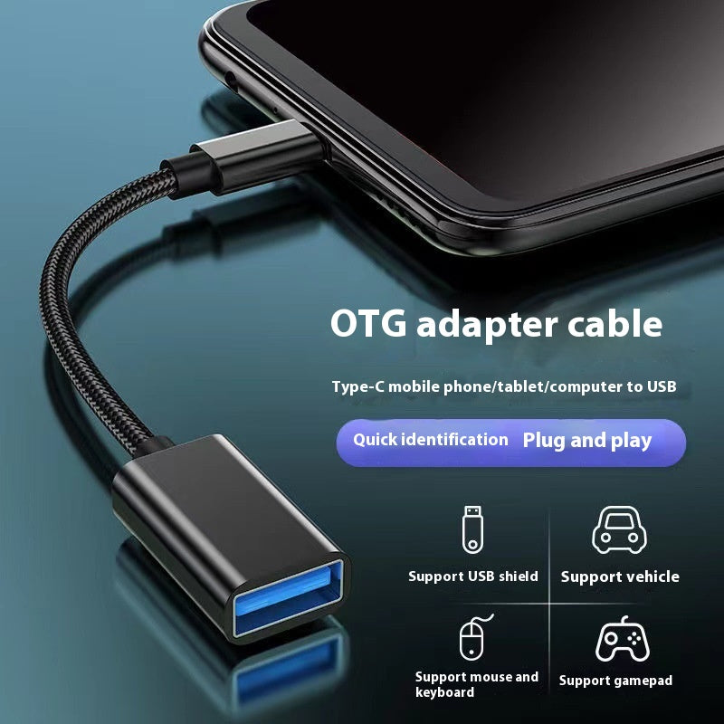 USB-C OTG Adapter Cable - Connect USB Drives, Mice & Controllers to Your Phone