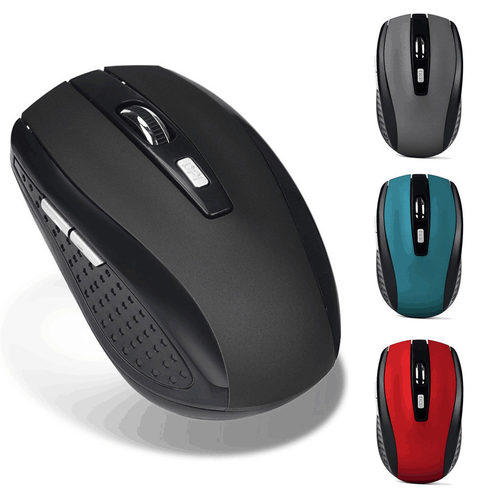 7500 Wireless Matte Optical Mouse | 2.4G | 1200 DPI | 6 Buttons | Black, Silver & Blue