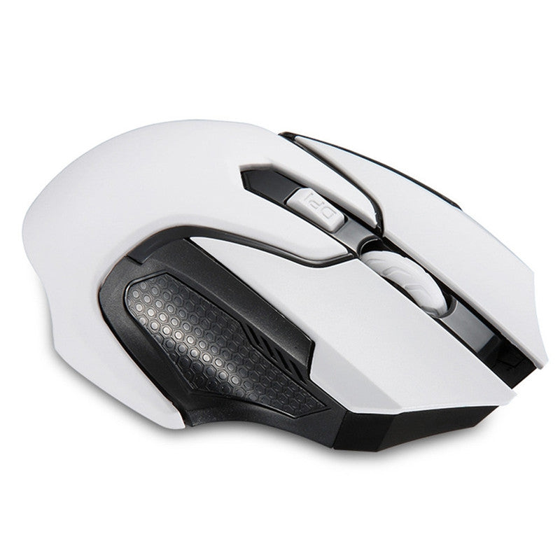Blue & White Porcelain Wireless Mouse - 1600 DPI, Four-Way Scroll, Auto-Sleep | 2×AAA | White