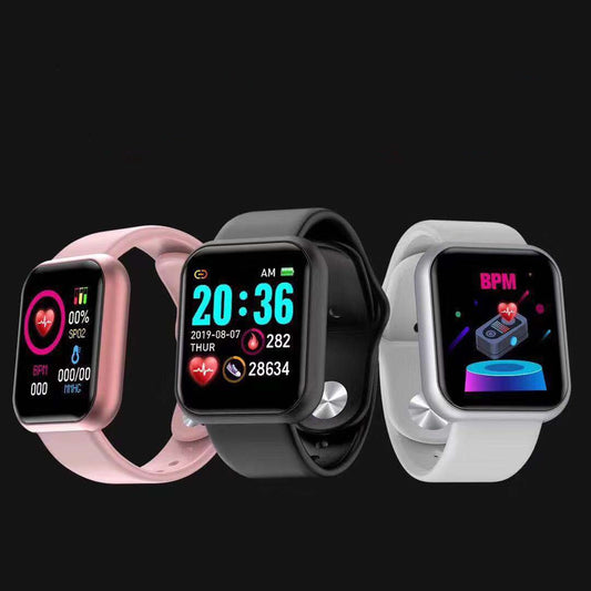 Y68 FitPro Smart Bracelet – 1.44" Bluetooth Sports Watch with Sleep & Health Tracking – White