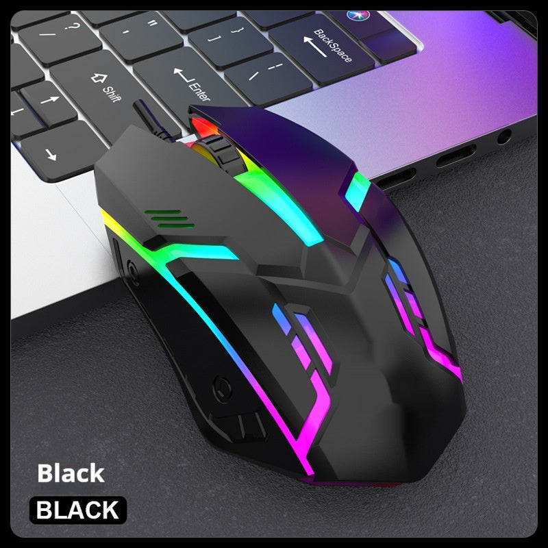 E-Sports Weighted Wired Gaming Mouse - Large Form Factor, USB | Black & White