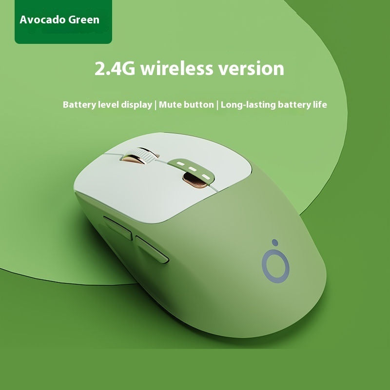 Q5 Silent Wireless Mouse - 5 Buttons | 2.4GHz or Dual-Mode Bluetooth | Matcha, Milk Tea, Sky Blue & More