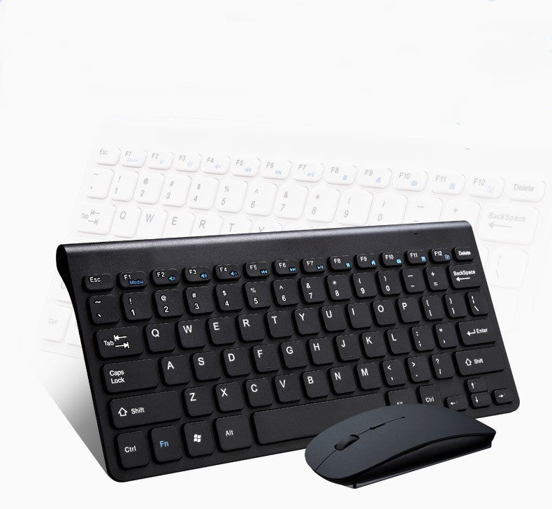 2.4GHz Wireless Keyboard & Mouse Combo - 78 Keys, 10m Range, Auto-Sleep | Black & White