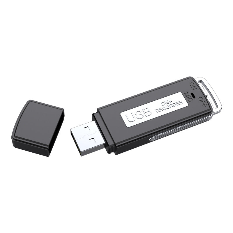 USB Voice Recorder Flash Drive - One-Click Recording, Up to 384 Hours Storage