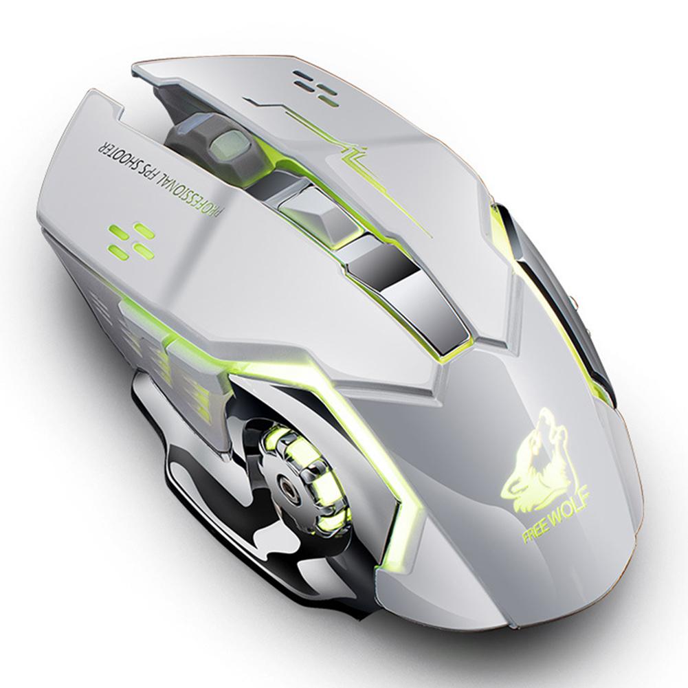 X8 Wireless Rechargeable Gaming Mouse - 1800 DPI, 7-Colour RGB, 600mAh, 6 Buttons | Black, White & More