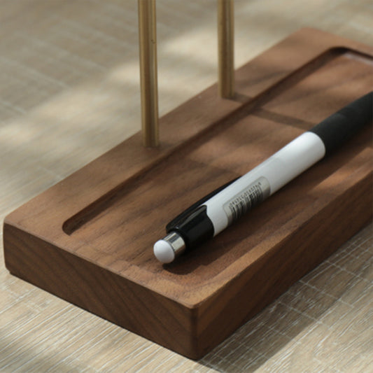 Premium Brass & Wood Headphone Stand - Elegant Desk Accessory