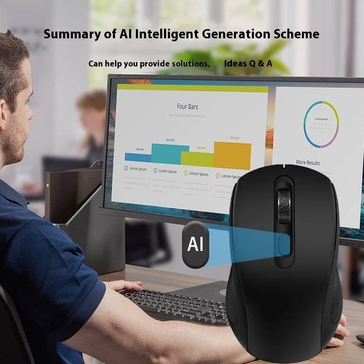Dual-Mode Bluetooth 5.0 & 2.4GHz Wireless Rechargeable Mouse - 4000 DPI, Ergonomic | White & Black