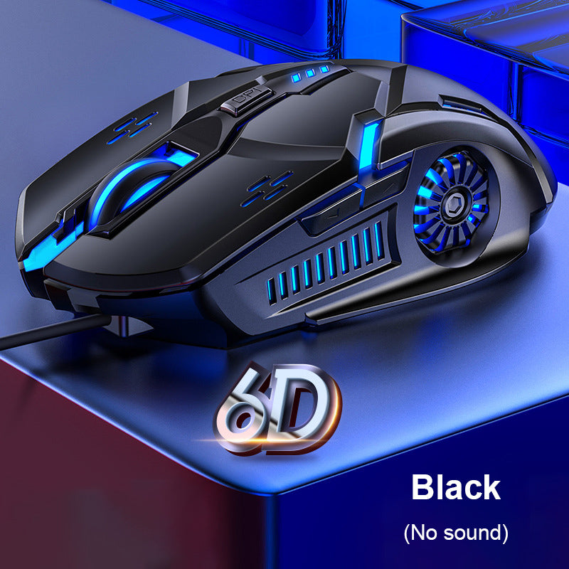 G5 Silent RGB Wired Gaming Mouse - 3200 DPI, 6 Buttons, 4-Way Scroll