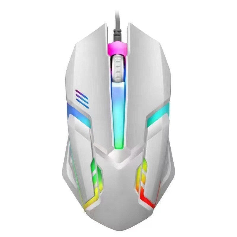 Wired Luminous Mouse - USB, 1.35m Cable | Black & White