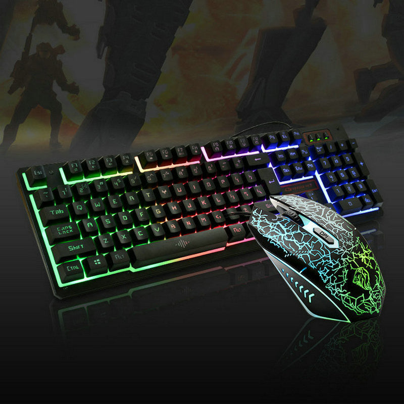 K13 Wired Gaming Keyboard & Mouse Combo - 1600 DPI, USB | Black