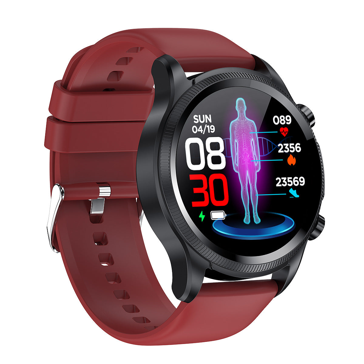 E300 / E400 Health Smart Watch – Heart Rate, Blood Pressure, SpO2 & Sleep Tracker – Red / E400