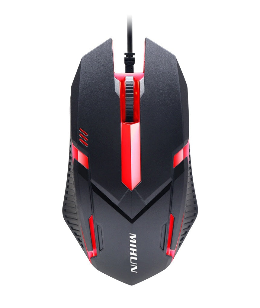 M103 Wired RGB Mouse - 1000 DPI, 3 Buttons, 1.35m Cable | White & Black