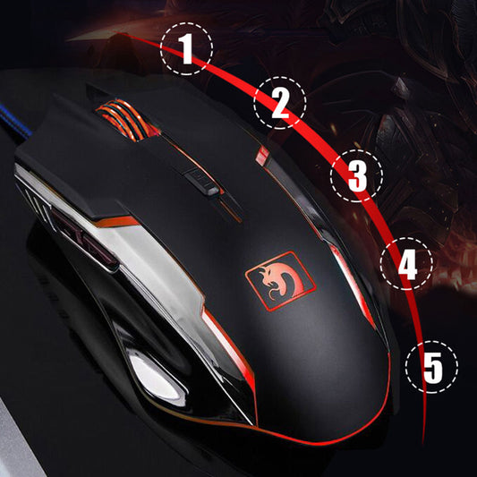 LED Backlit Gaming Keyboard & Mouse Combo with Mouse Pad - USB Wired Set