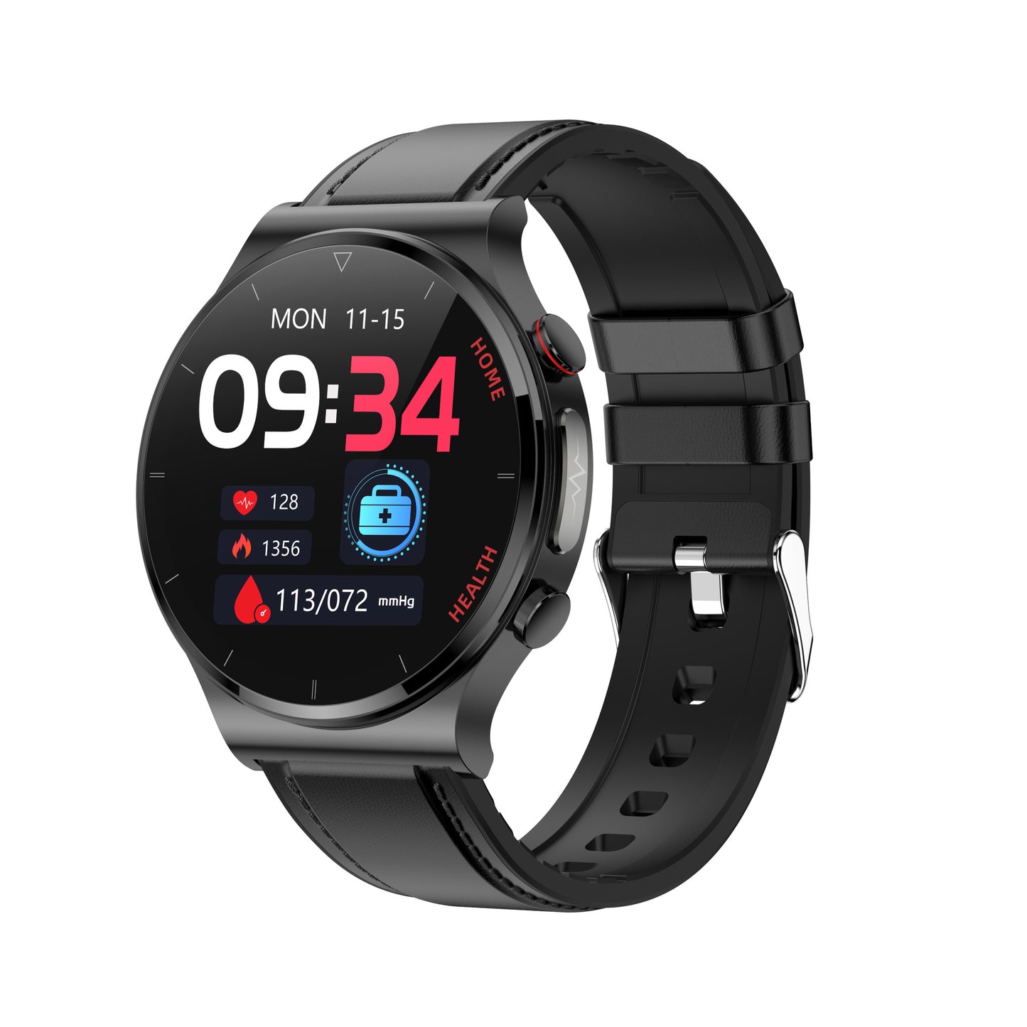 E300 / E400 Health Smart Watch – Heart Rate, Blood Pressure, SpO2 & Sleep Tracker – Black / E400
