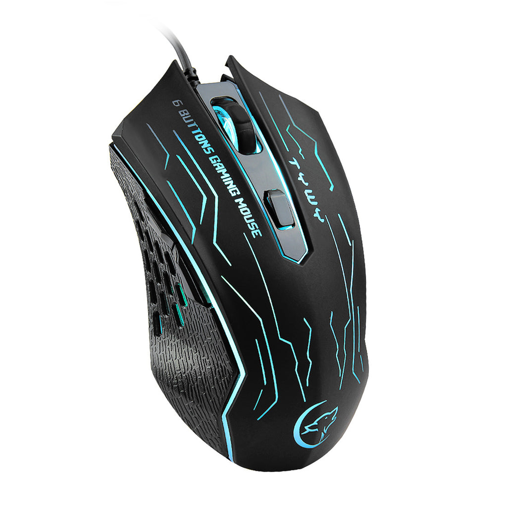 Wired RGB Gaming Mouse - 3200 DPI, 6 Buttons, 20M Switch Life, 1.5m Cable | Black