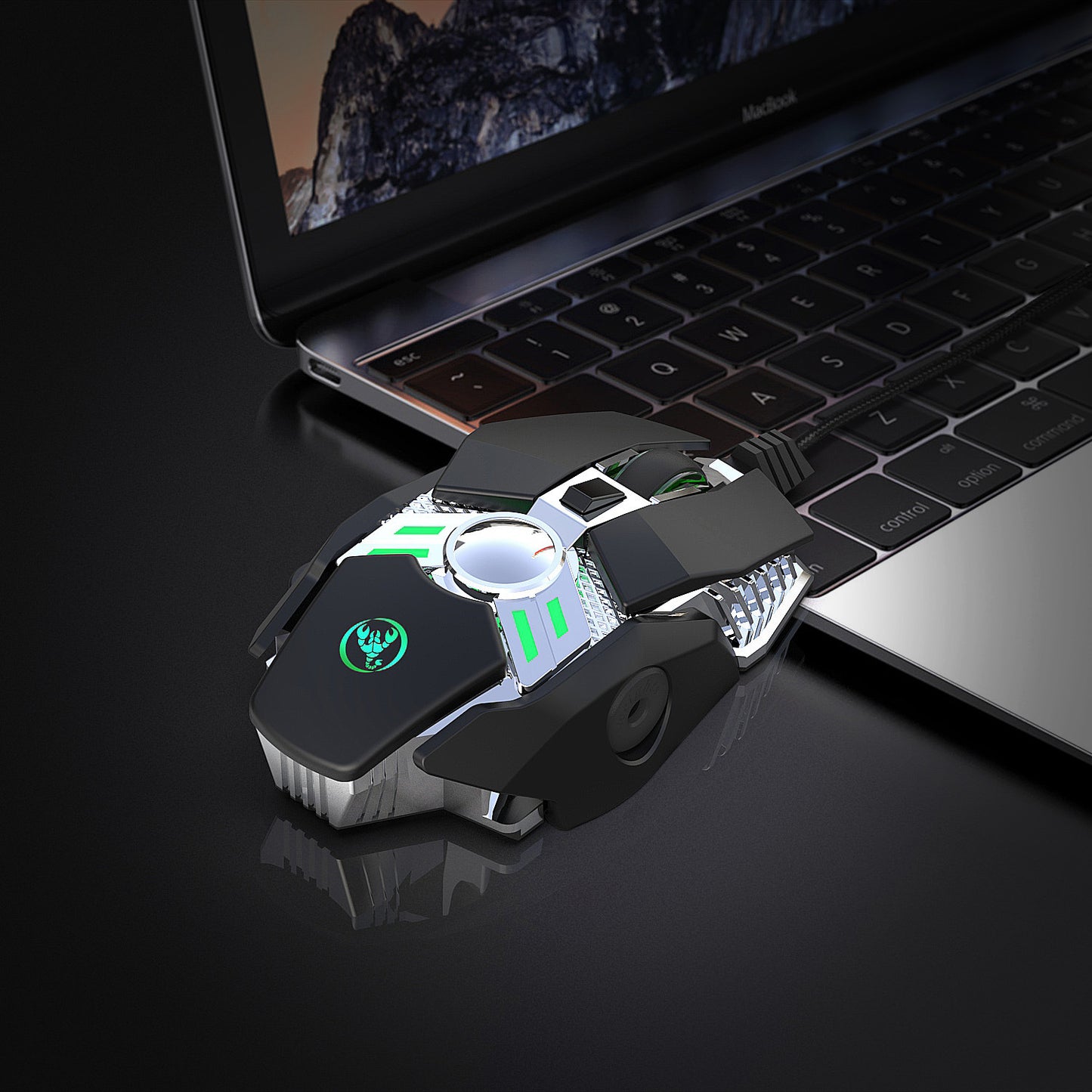 J200 7-Button Wired Gaming Mouse - USB, 1.5m Cable | Silver Grey