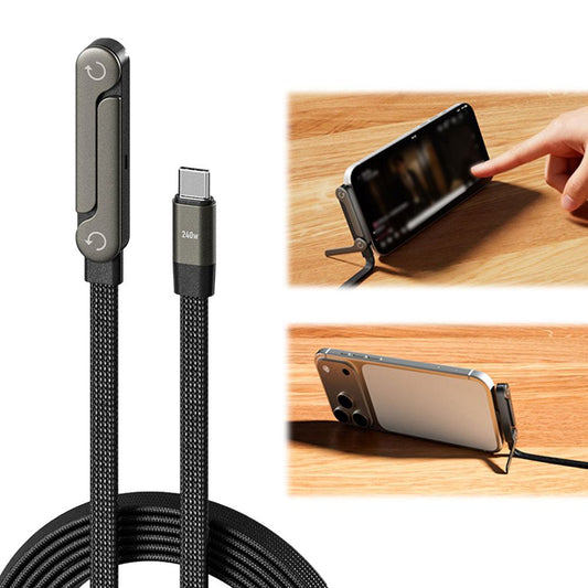 fast-charging-foldable-bracket-data-cable-2-in-1-data-wire-foldable-phone-tablet-stand-type-c-to-type-c-usb-a-to-type-c