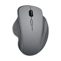 USB Rechargeable Wireless Mouse - Full-Size, Photoelectric | Grey & Black