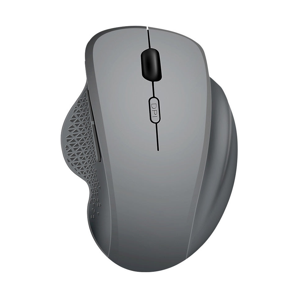 USB Rechargeable Wireless Mouse - Full-Size, Photoelectric | Grey & Black