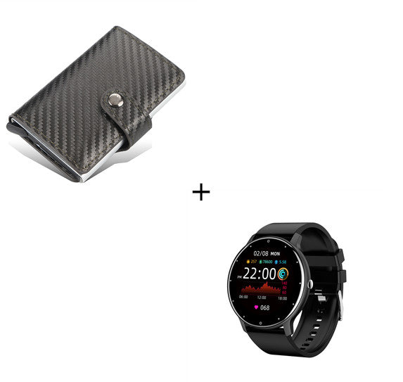 PulseMate Pro Smart Watch – Health & Fitness Tracker with Heart Rate & Weather – Black watchband
