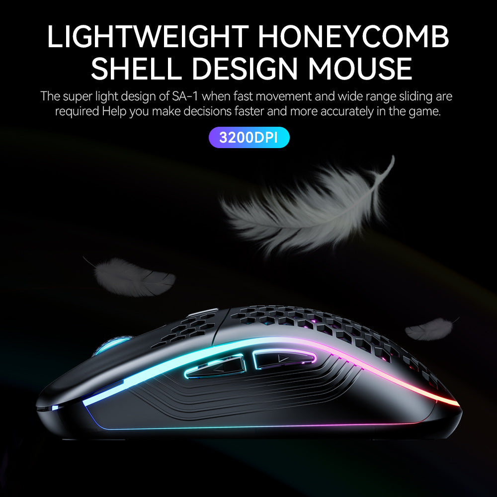 sa-1-dual-mode-honeycomb-shell-rgb-wireless-bluetooth-computer-gaming-mouse