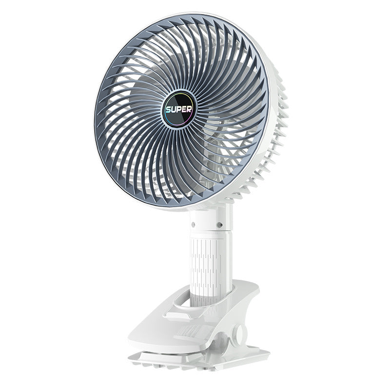 Rechargeable Clip-On Fan - USB Powered, Brushless Motor, Portable Cooling