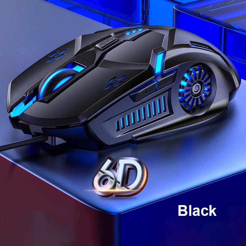 G5 Silent RGB Wired Gaming Mouse - 3200 DPI, 6 Buttons, 4-Way Scroll