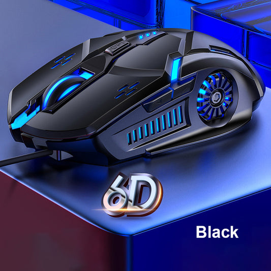 G5 Silent RGB Wired Gaming Mouse - 3200 DPI, 6 Buttons, 4-Way Scroll