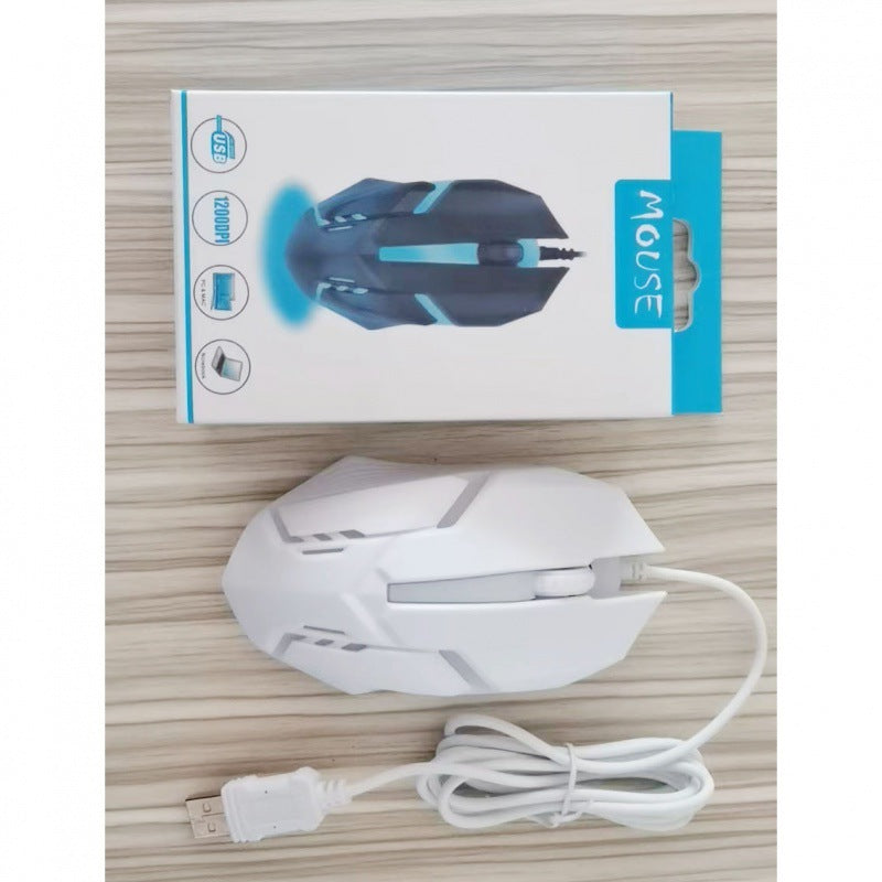 X1 Wired Luminous Mouse - USB, 1.2m Cable | Black & White