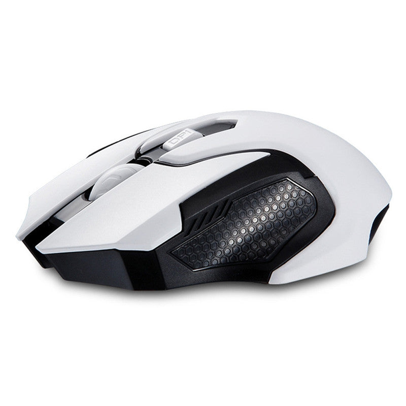 Blue & White Porcelain Wireless Mouse - 1600 DPI, Four-Way Scroll, Auto-Sleep | 2×AAA | White