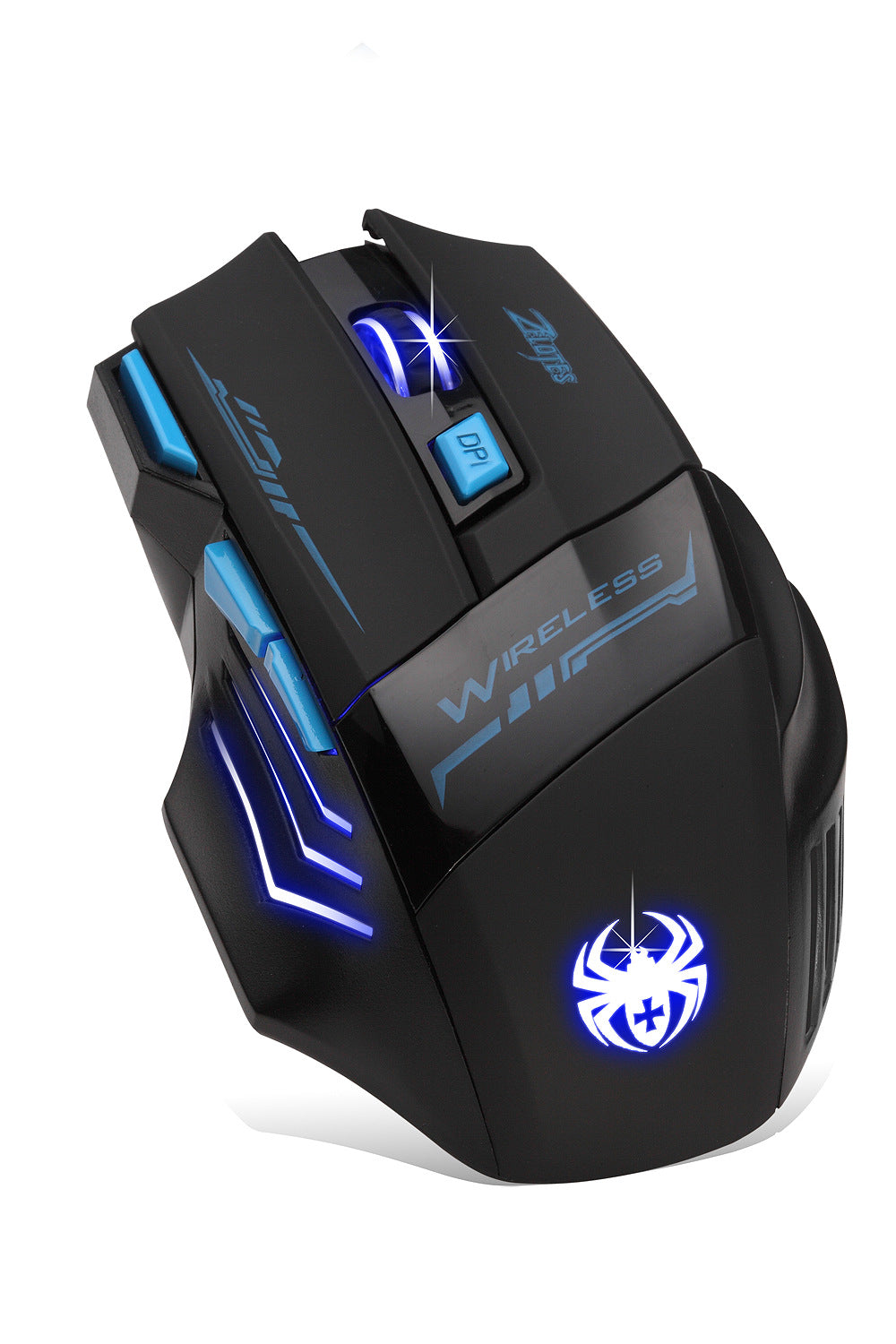 ZELOTES F-14 2.4GHz Wireless Gaming Mouse - RGB Luminous, 4-Gear DPI, Four-Way Scroll | Black