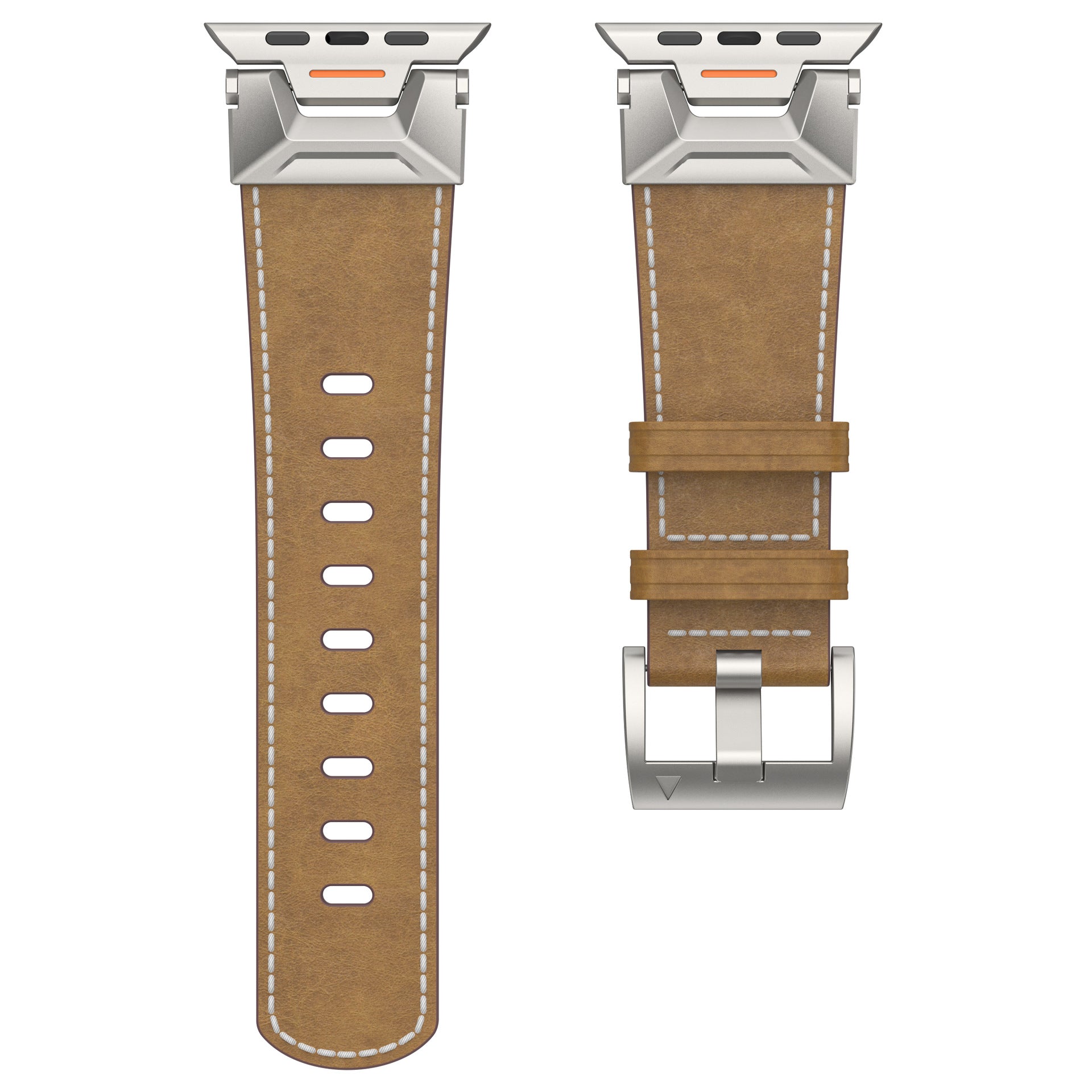 Apple Watch Leather Strap | 42/44/45/49mm | Business Style | Napa, Oil Wax & Crazy Horse Leather | 4 Finishes – product image 10 | Fidmat24 Tech Market