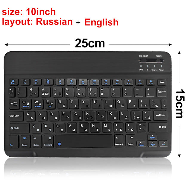Mini Bluetooth 3.0 Wireless Keyboard - 44hr Battery, 30-Day Standby | 7", 9" & 10"