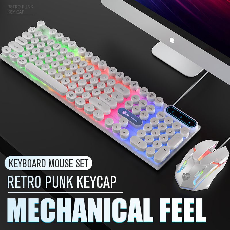 Silicone Wired Keyboard & Mouse Set - Flexible, Waterproof USB Desktop Combo