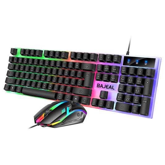 Bajeal T350 Backlit Wired Keyboard - Mechanical Feel USB Gaming & Office Keyboard