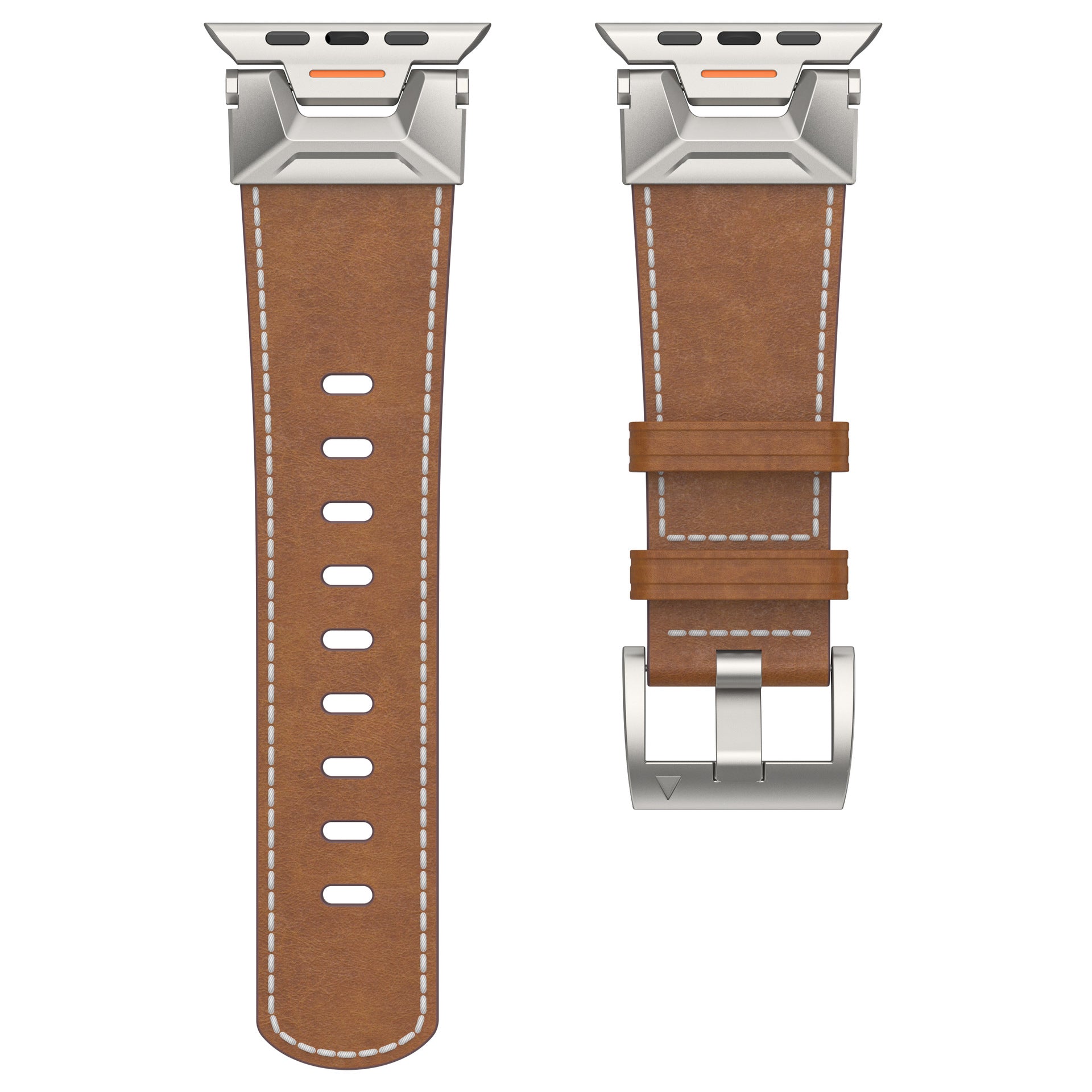 Apple Watch Leather Strap | 42/44/45/49mm | Business Style | Napa, Oil Wax & Crazy Horse Leather | 4 Finishes – product image 8 | Fidmat24 Tech Market
