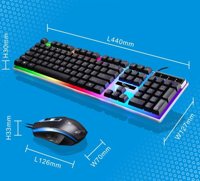 G21 Wired Gaming Keyboard & Mouse Set with Suspended Lighting – product image 3 | Fidmat24 Tech Market