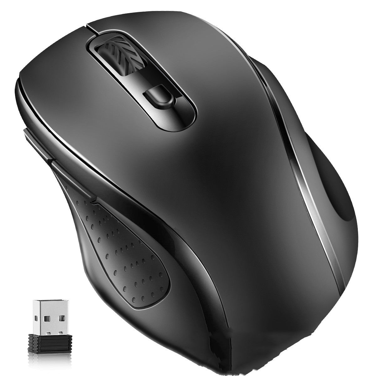2.4GHz Wireless Mouse - 1600 DPI, 6 Buttons, Four-Way Scroll, 10m Range | White, Blue, Black & Purple
