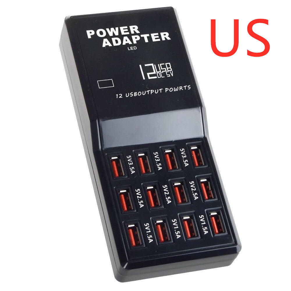 12-Port USB Charging Station - Charge All Your Devices from One Hub