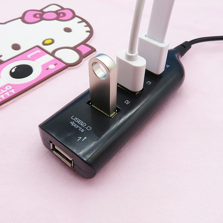 4-Port USB 2.0 Hub with 50cm Cable - Powered Hub for Multiple Devices