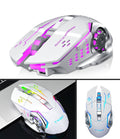 Silent Rechargeable Wireless Mouse - 2400 DPI, 6 Buttons | White & Black