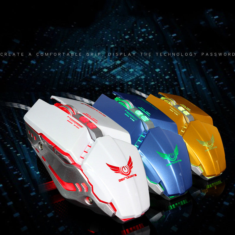 G18 Wired Gaming Mouse - 3200 DPI, 8-Button Macro, 10M Switch Life, Braided Cable | Gold